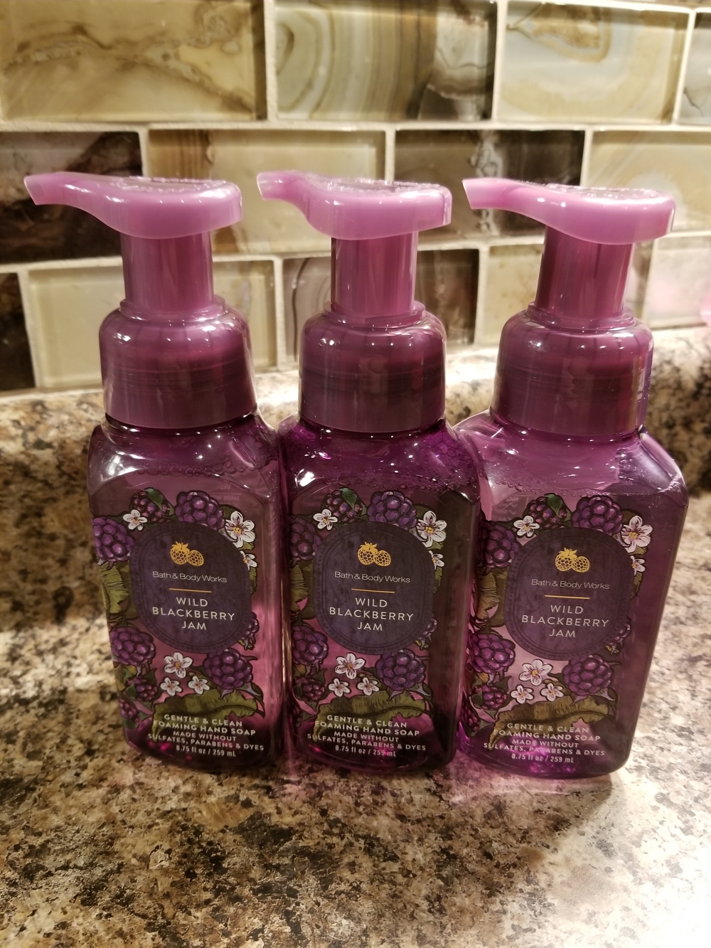 Bath & Body Works Wild Blackberry Jam Foaming Hand Soap - Purple